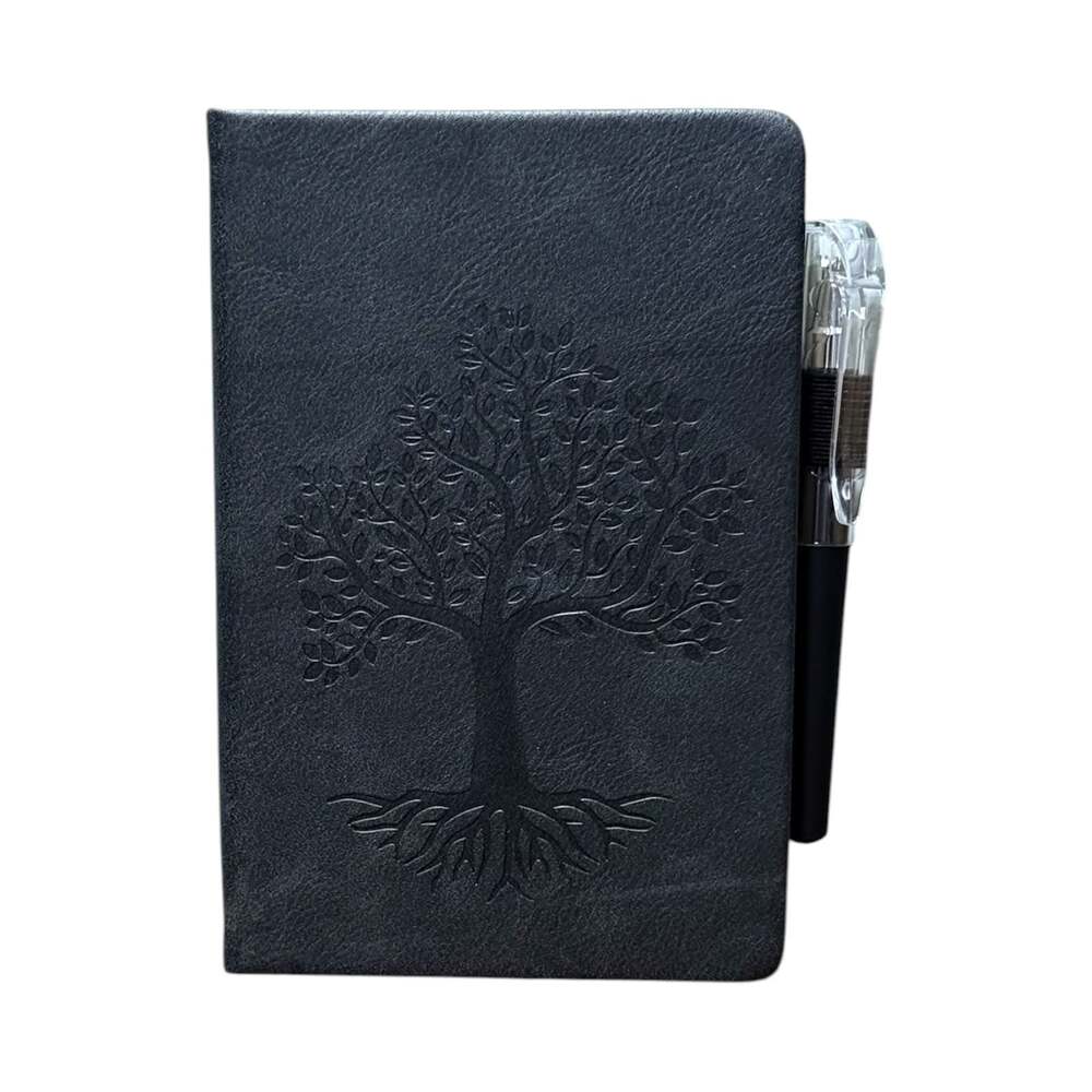 Black Tree of Life Embossed Small Hardcover Lined Journal with Pen - Picture 2 of 6
